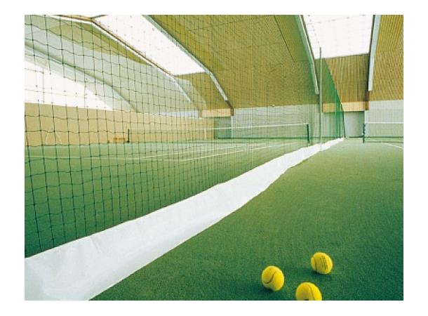 Tennis banedeler - Forsterket 40 x 2,5 m - Hvit